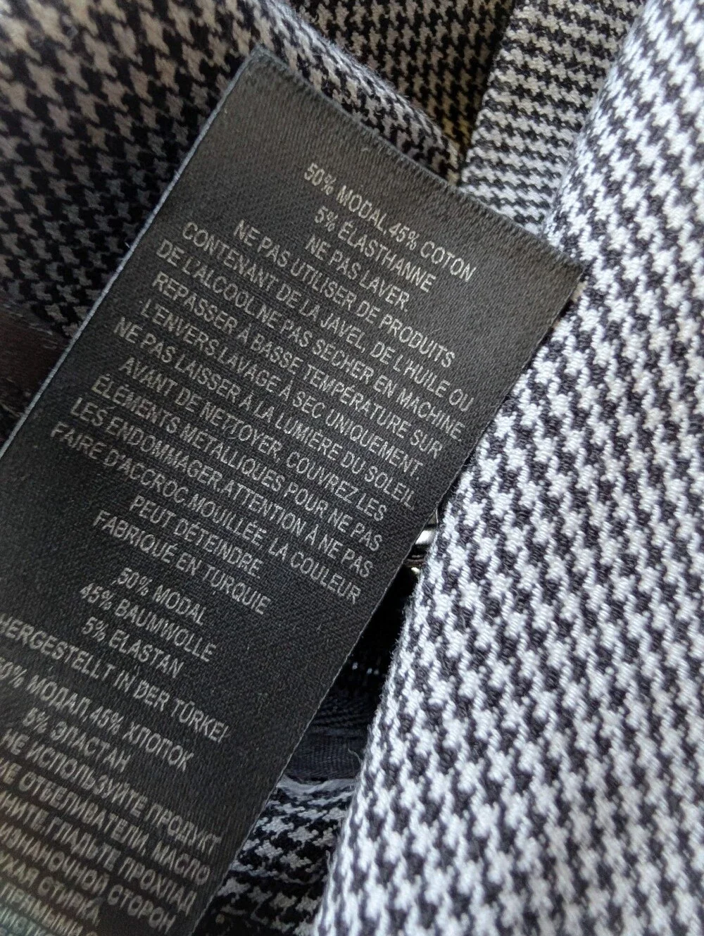 Ted Baker Side Zip Houndstooth Midrise Pants